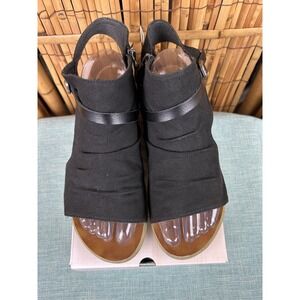 BLOWFISH Malibu Burn Vegan Sandals Black Canvas Open Toe Size 11